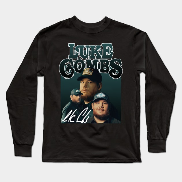 Luke Combs // 80s Vintage Style // Long Sleeve T-Shirt by BlackAlife